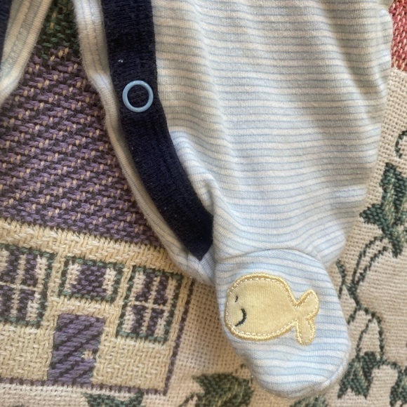 3/$15 SALE Vitamins Baby 3M Footies with Goldfish Detail - Picture 4 of 5